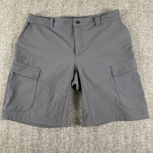 Köppen Men's Cargo Shorts Size 36 Gray Outdoor Hiking Nylon Spandex Stretch